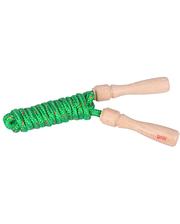goki Скакалка с деревянными ручками, зелёная,