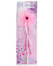 SL Girls Волшебная Палочка с фатином и розовым цветком (30 см),
