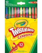 Crayola Выкручивающиеся цветные восковые мелки (12 шт),