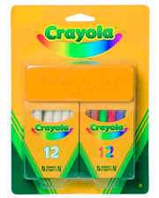 Crayola Мелки белые и цветные с губкой (24 шт),
