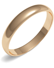  Золотое обручальное Кольцо Радиусное 3 мм