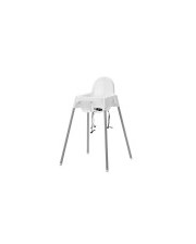 Ikea ANTILOP, Стул с защитой, белый, серебристый