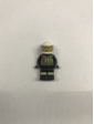 Lego Спасатель в черной спецодежде с фонарем и и рацией на ней в белом шлеме