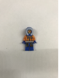 Lego Сотрудник арктической станции в оранжевой куртке с синим капюшоном и синими штанами с инструментами