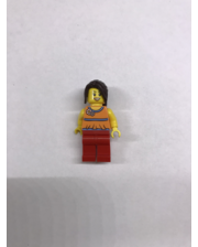 Конструктори LEGO Lego Девочка с длинными волосами, в красных штанах и оранживой кофточке фото