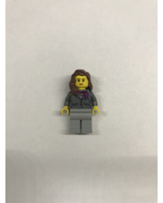 Конструктори LEGO Lego Девушка в сером пиджаке с фиолетовым шарфиком и светлосерых штанах фото