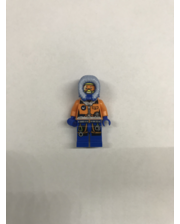 Конструктори LEGO Lego Сотрудник арктической станции в оранжевой куртке с синим капюшоном и горнолыжними очками фото