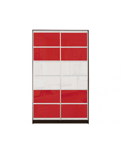 Матролюкс Шкаф купе на 2 двери + комбинарованный фасад из цветных глянцевых стекол и тонированных зеркал