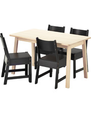 Ikea Стол и 4 стула NORR