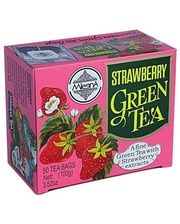  Зеленый чай Клубника в пакетиках Млесна картон 100 г