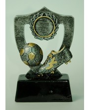  Статуэтка - Футбольный Кубок - Щит с бутсой и мячом, серебро