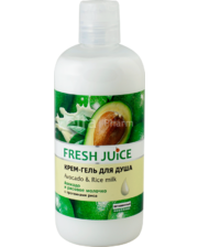 Средства для ванны Fresh Juice Крем-гель для душа. Авокадо и рисовое молочко 500 мл фото