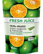 Парфюмированное мыло Fresh Juice Fresh Juice. Гель-мыло дой-пак. Зеленый мандарин и пальмароза 460 мл фото