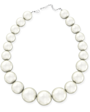  Ожерелье из крупного белого жемчуга