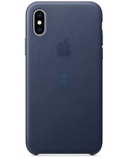 Чехлы и футляры Apple iPhone XS Leather Case - Midnight Blue (MRWN2) фото