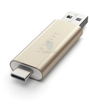  Aluminum Type-C, USB 3.0 and MicroSD Card Reader Gold (ST-TCCRAG)