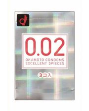 Okamoto Condoms Супер тонкие презервативы Okamoto Zero One 0.02 мм, 3 шт