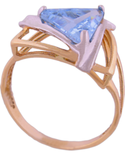 Золота лелека Золотое кольцо с цирконием 18074