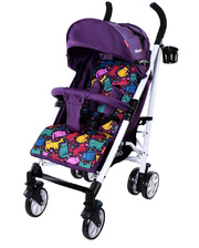 Carrello Прогулочная коляска Allegro, фиолетовая с рисунком, (CRL-10101 Kitty Purple)