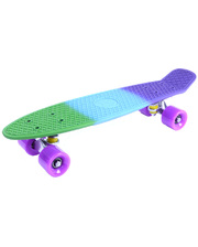 GO Travel Скейтборд Fuzion разноцветный с фиолетовыми колесами, 56 см, (LS-P2206F)