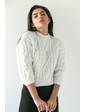  Укороченный свитер фактурной вязки Figo - белый цвет, S (есть размеры)