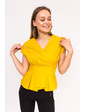  Оригинальная блузка с пояском YI MEI SI - желтый цвет, M (есть размеры)