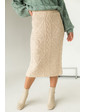  Теплая вязаная юбка LUREX - бежевый цвет, M (есть размеры)