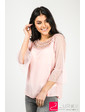  Шифоновая блуза с рукавами из фатина - розовый цвет, L (есть размеры)
