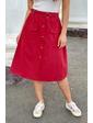  Модная юбка-миди с накладными карманами LUREX - бордо цвет, S (есть размеры)
