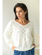  Пуловер вязаный оверсайз LUREX - белый цвет, M (есть размеры)