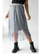  Фатиновая юбка с блестками LUREX - серый цвет, L (есть размеры) M