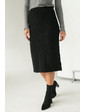  Теплая вязаная юбка LUREX - черный цвет, S (есть размеры)