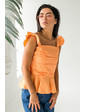  Элегантная летняя блузка QJBM - оранжевый цвет, S (есть размеры)