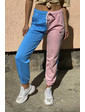  Женские штаны джогеры разноцветные Crep - пудра цвет, M (есть размеры)