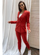  Актуальный костюм в полоску пиджак и брюки на резинке PERRY - красный цвет, M (есть размеры)
