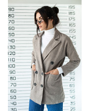 Жакети і пальта  Оригинальный двубортный пиджак Clew - кофейный цвет, S (есть размеры) фото