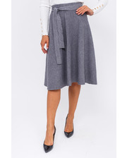 Юбки  Теплая юбка с пояском LUREX - серый цвет, L (есть размеры) фото