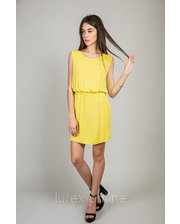  Летнее платье свободного кроя - желтый цвет, M (есть размеры)