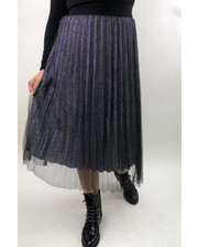 Спідниці  Плиссированная юбка из фатина с люрексом LUREX - сиреневый цвет, S (есть размеры) фото