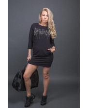 Платья  Туника с принтом Paris Free Still - черный цвет, XL (есть размеры) фото