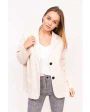 Жакеты и пальто  Классический женский пиджак M collection - бежевый цвет, M (есть размеры) фото