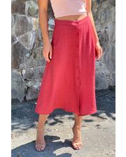 Юбки  Красивая юбка с пуговицами спереди PERRY - бордо цвет, M (есть размеры) фото