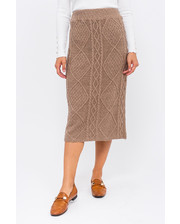 Юбки  Теплая вязаная юбка LUREX - коричневый цвет, M (есть размеры) фото
