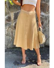 Юбки  Красивая юбка с пуговицами спереди PERRY - бежевый цвет, L (есть размеры) фото