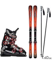  Комплект горнолыжный акционный мужской (лыжи+палки+ботинки)