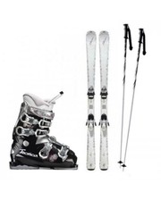 Лыжи  Комплект горнолыжный акционный женский (лыжи+палки+ботинки) фото