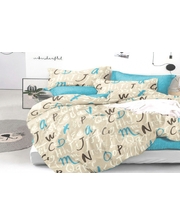 Постільна білизна  Комплект постельного белья с компаньйоном ТМ Комфорт-текстиль ранфорс, Буквы фото