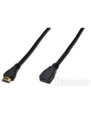 Digitus HDMI High speed + Ethernet (AM/AF) 5.0m, black (AK-330201-050-S)