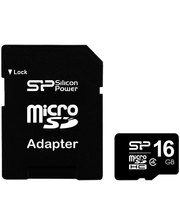 Silicon Power microSDHC 16 GB card Class 4 + адаптер