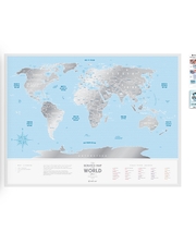  Скретч карта мира Travel Map Silver World